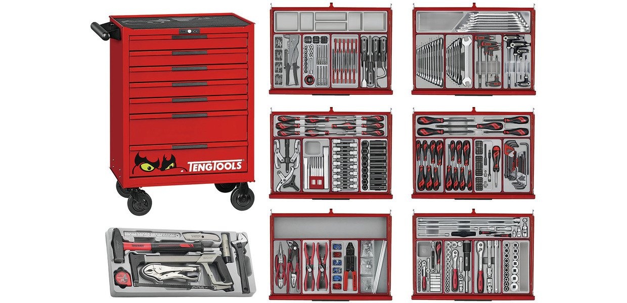 514-delt værktøjssæt i vogn GWB307TR2 MW Tools
