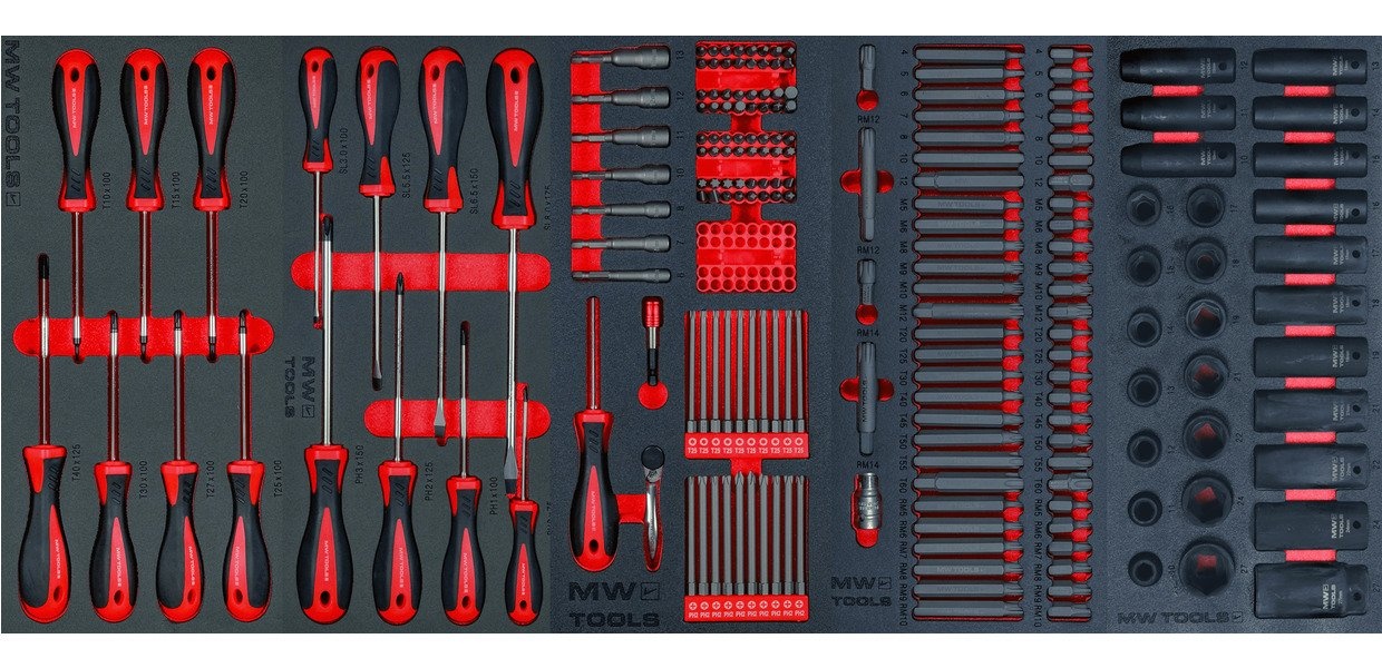 514-delt værktøjssæt i vogn GWB307TR3 MW Tools