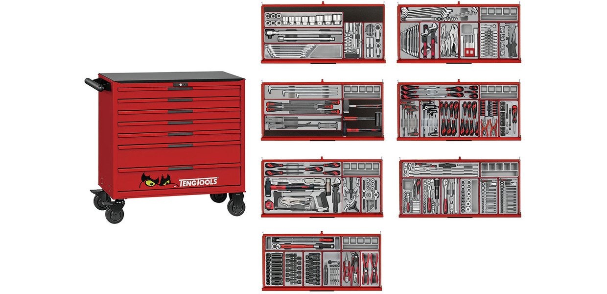 514-delt værktøjssæt i vogn GWB307TR3 MW Tools