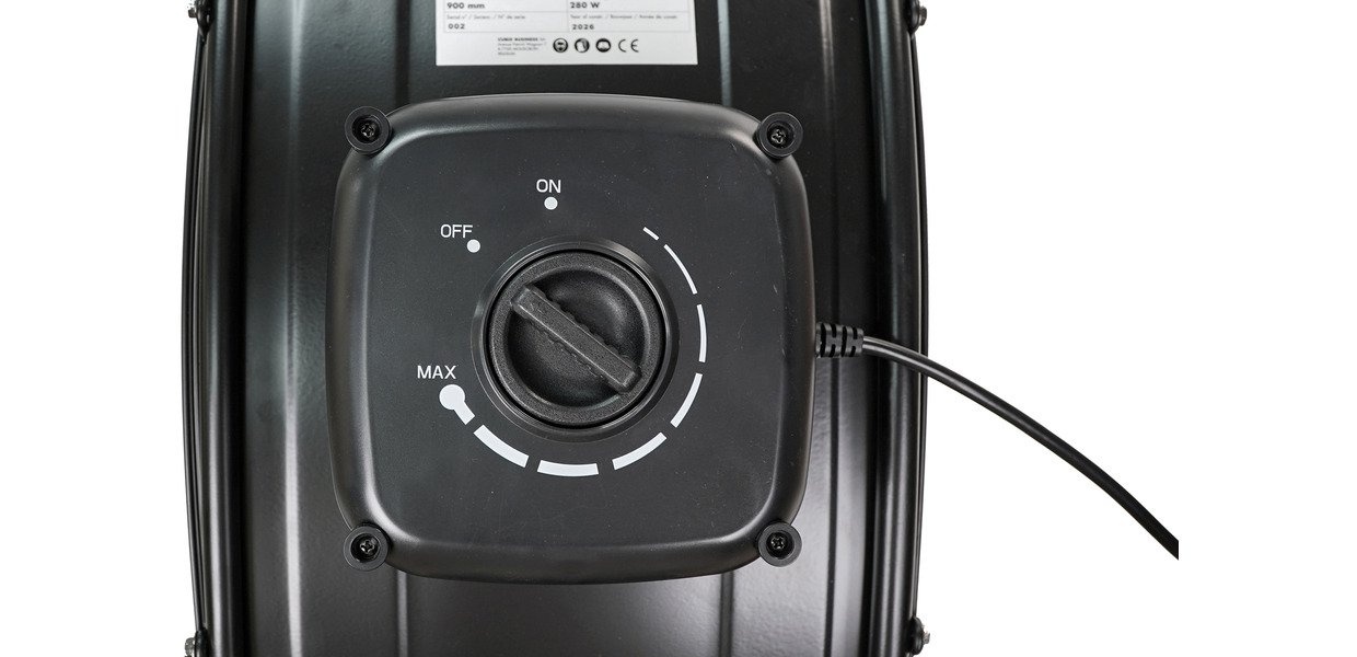Mobil ventilator med variabel hastighed ø900 mm 280W 230V DC motor MW Værktøj