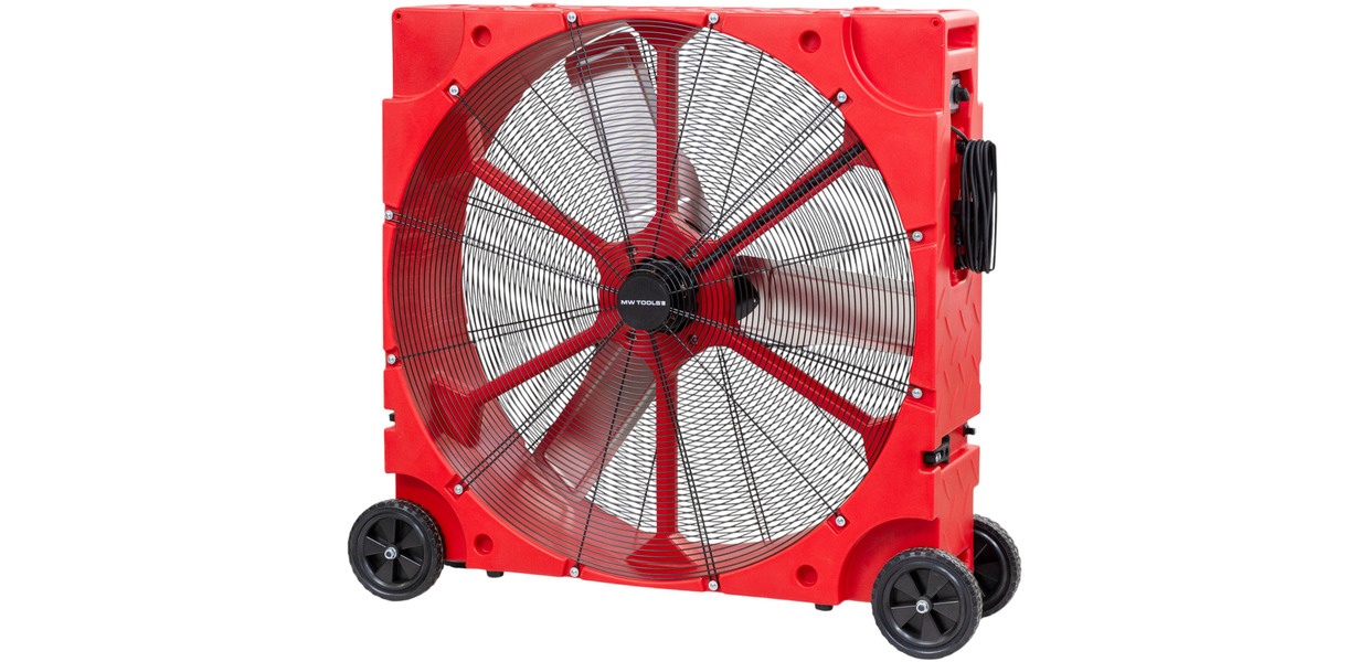 Mobil ventilator med variabel hastighed ø900 mm 280W 230V DC motor MW Værktøj