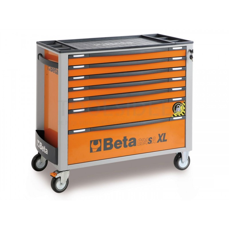  Beta 7 Drawers XL työkaluvaunu, oranssi - C24SA-XL 7/O - 024002271