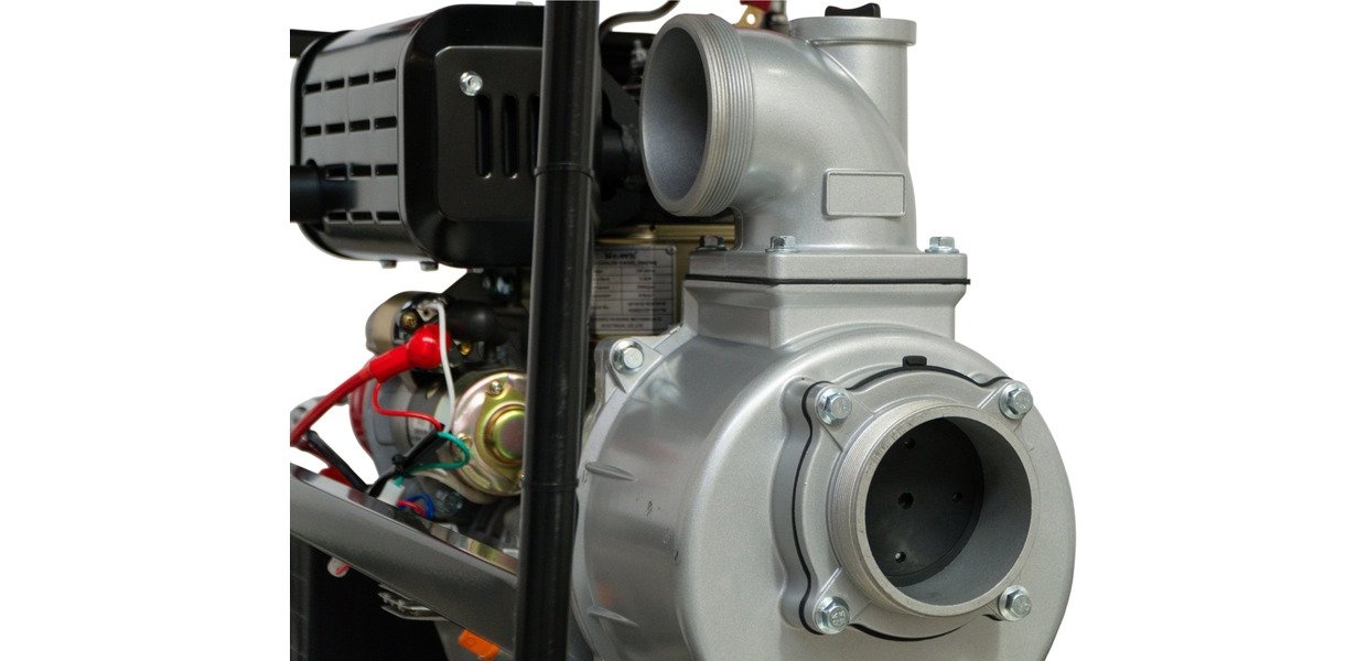 Vandpumpe 4" - 96.000 L/T – 10 HK diesel - elektrisk start MW Værktøj Vandpumpe 4" - 96.000 L/T – 10 HK diesel - elektrisk start MW Værktøj