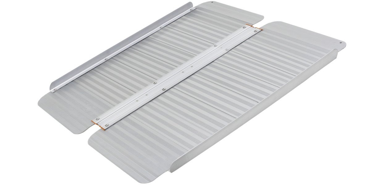 Aluminiumsrampe 300 kg længde 610 mm x bredde 720 mm foldbar MW Tools