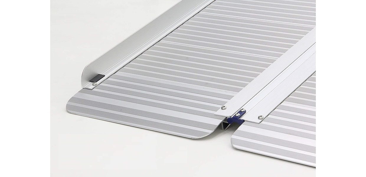 Aluminiumsrampe 300 kg længde 920 mm x bredde 720 mm foldbar MW Tools