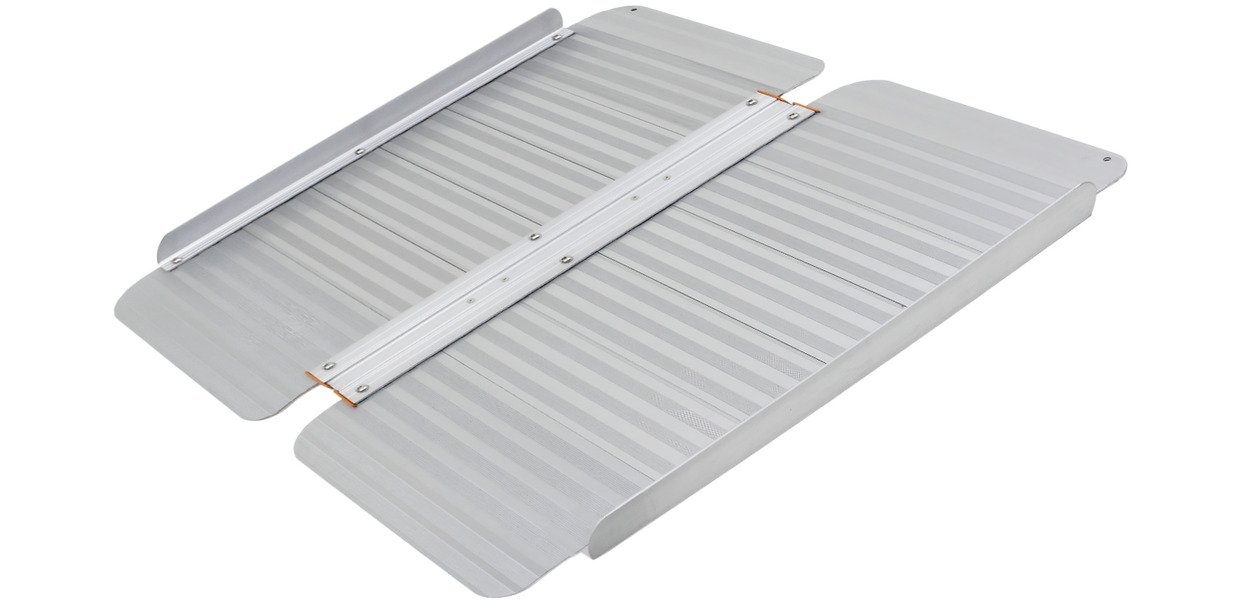 Aluminiumsrampe 300 kg længde 920 mm x bredde 720 mm foldbar MW Tools