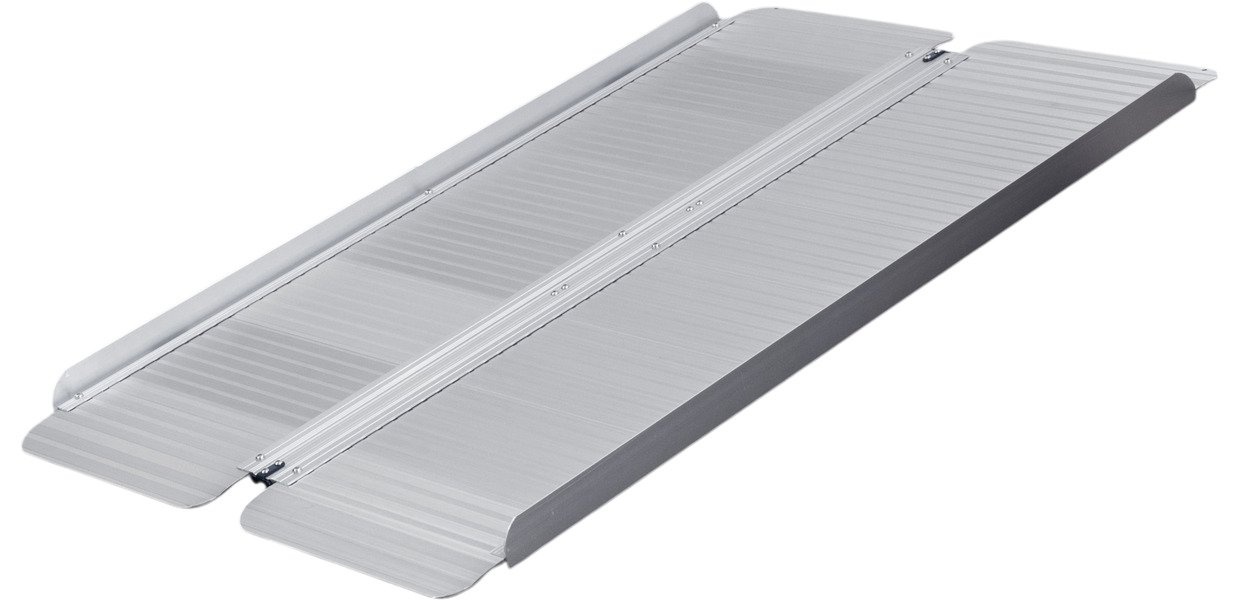 Aluminiumsrampe 300 kg længde 1520 mm x bredde 720 mm foldbar MW Tools