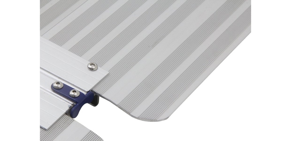 Aluminiumsrampe 300 kg længde 1520 mm x bredde 720 mm foldbar MW Tools