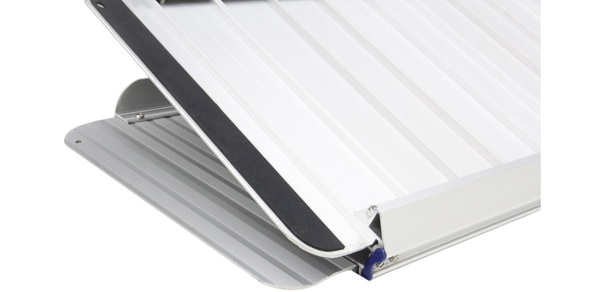 Aluminiumsrampe 300 kg længde 1520 mm x bredde 720 mm foldbar MW Tools