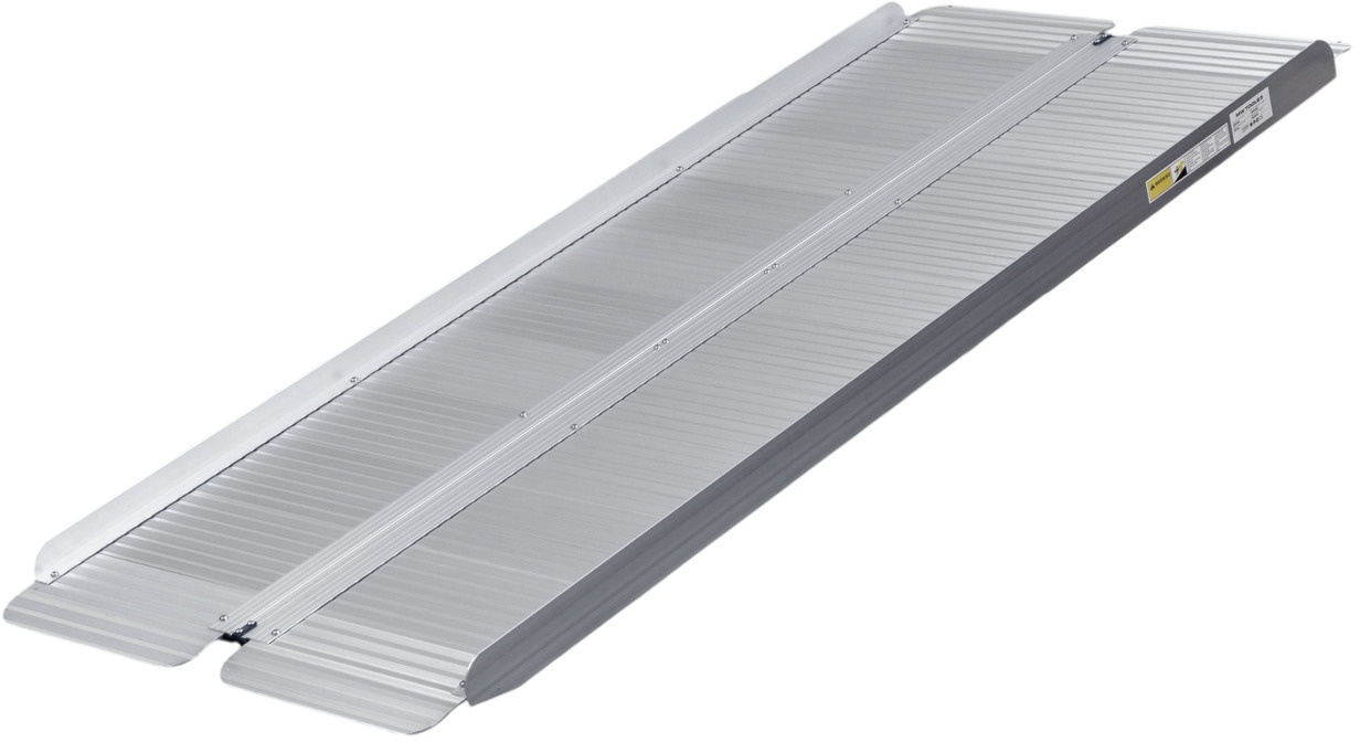 Aluminiumsrampe 300 kg længde 2100 mm x bredde 720 mm foldbar MW Tools
