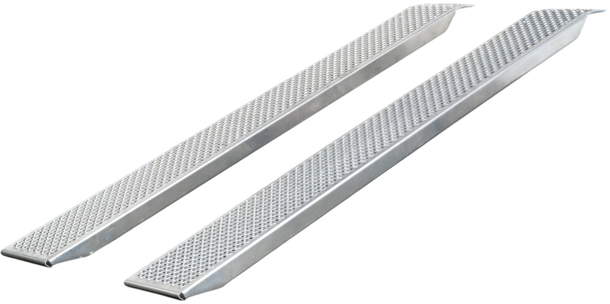 Aluminiumsrampe 300 kg længde 2400 mm x bredde 720 mm foldbar MW Tools