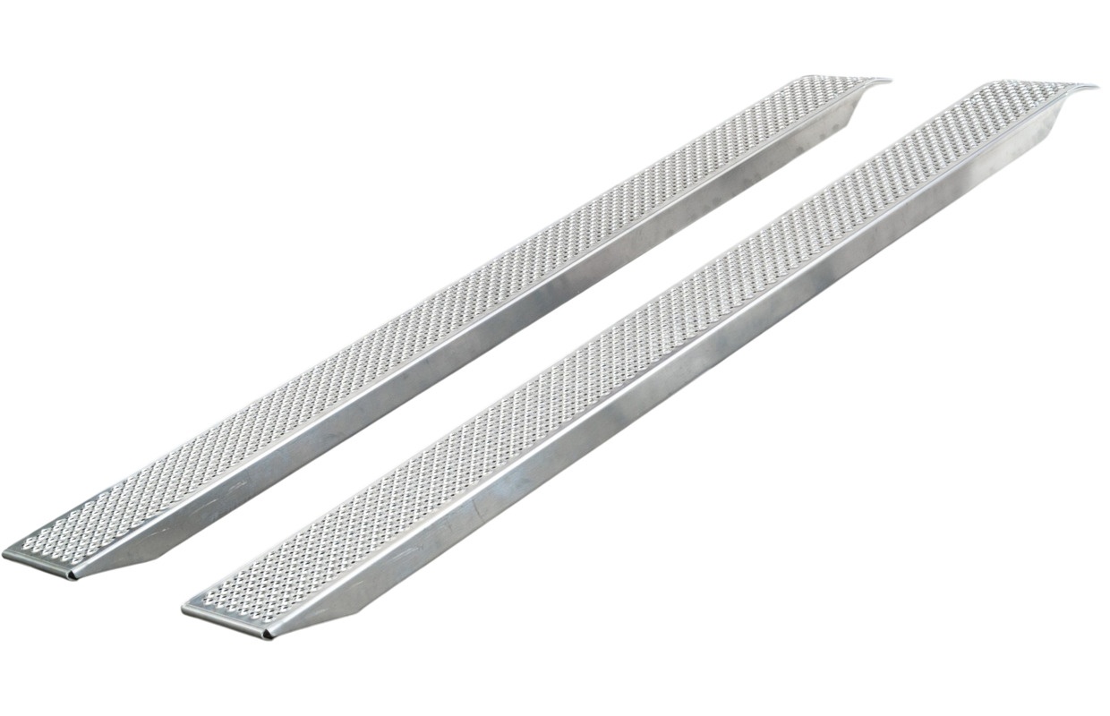 Aluminiumsrampe 400 kg længde 1800 mm x bredde 760 mm foldbar MW Tools
