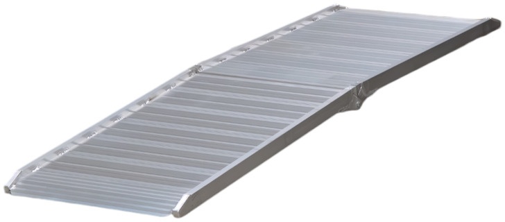 Aluminiumsrampe 400 kg længde 1800 mm x bredde 760 mm foldbar MW Tools
