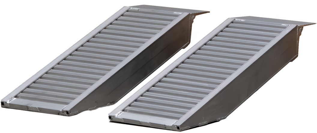 Aluminiumsrampe 270 kg længde 1850 mm x bredde 750 mm 3-vejs foldbar MW Tools