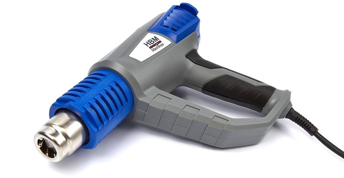 HBM Justerbar Hot Air Gun Deluxe 2000 Watt inkludert 6 tilbehør