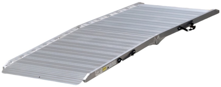 Aluminiumsrampe 270 kg længde 2450 mm x bredde 750 mm 3-vejs foldbar MW Tools