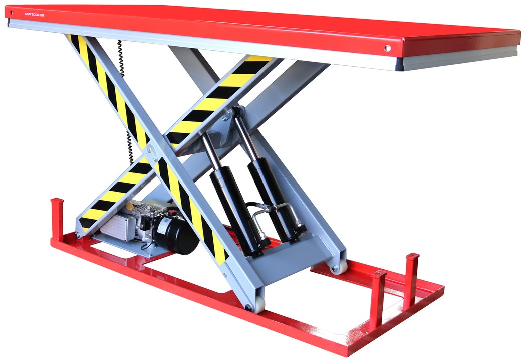 Elektrohydraulisk sakseliftbordrampe 2000 kg 230V bord 1600 x 1180 mm MW Tools