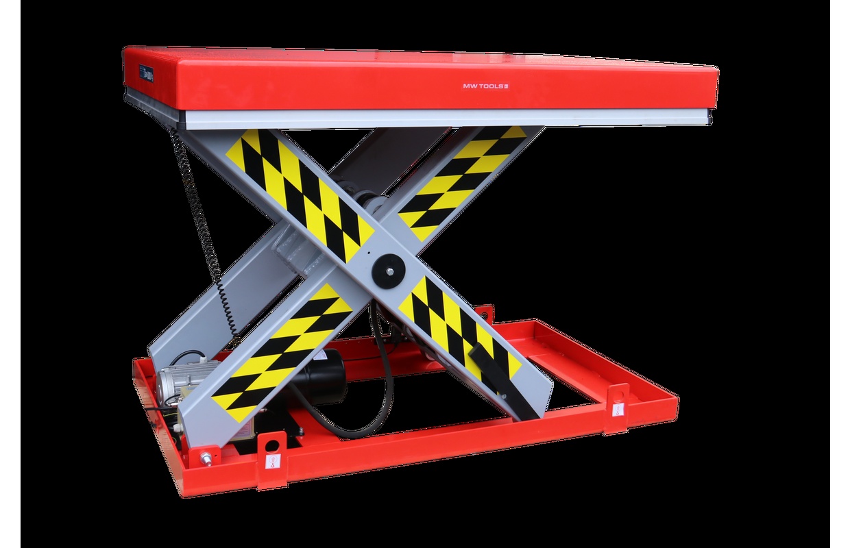 Elektrohydraulisk sakseliftbordrampe 2000 kg 230V bord 1600 x 1180 mm MW Tools
