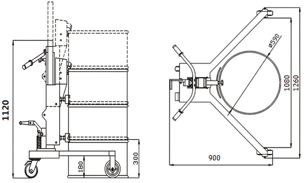 Tromleløft 350 kg 300 mm MW Værktøj Tromleløft 350 kg 300 mm MW Værktøj