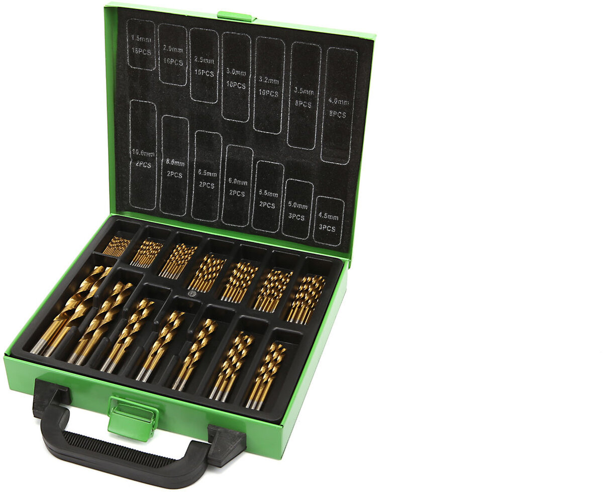 HBM 99 stykke HSS - Tinnbelagt boresett