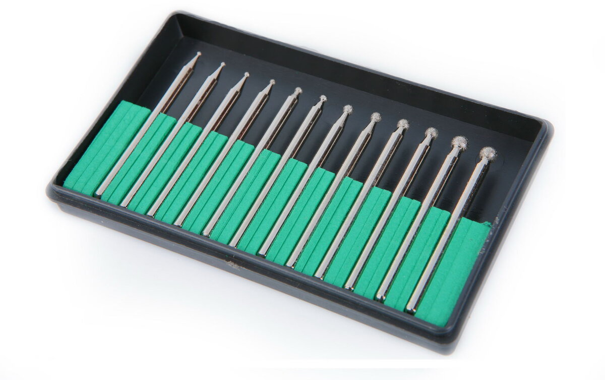  HBM 12-osainen timanttipursesarja, akseli 3,0 mm