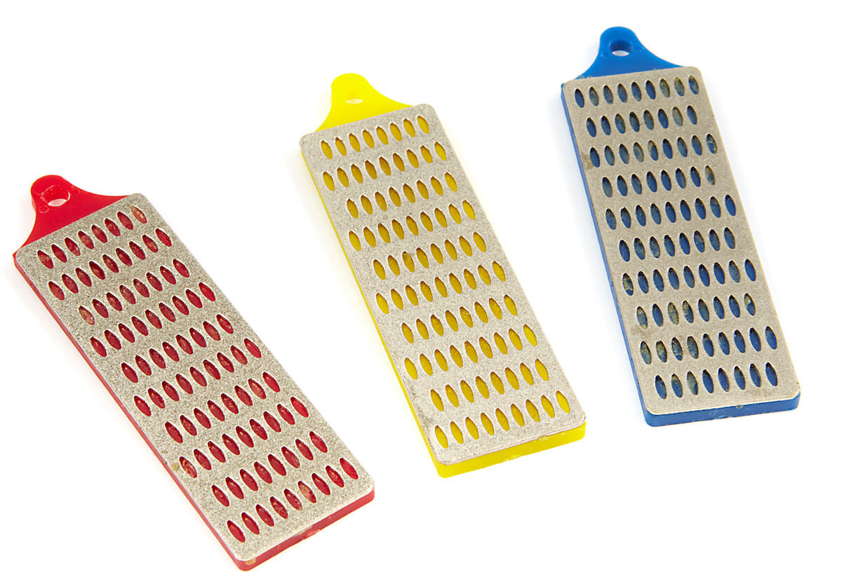 HBM 3-piece diamond whetstone set 25 x 75 mm