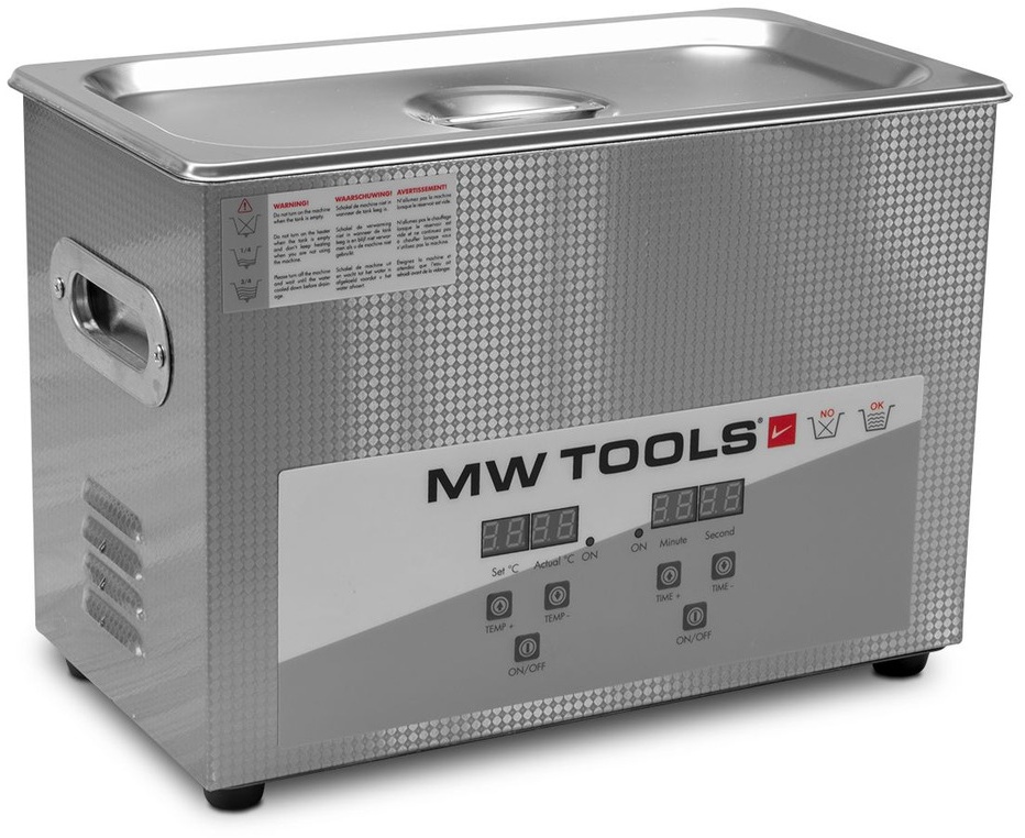 Ultrasoonreiniger 6,5 liter 480 W Tank 300x155x150 mm MW Tools Ultrasoonreiniger 6,5 liter 480 W Tank 300x155x150 mm MW Tools