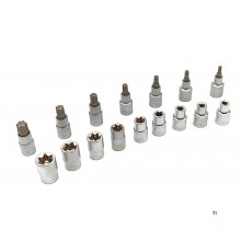  HBM 16-osainen 1/2 sisäinen ja ulkoinen Torx-kantasarja