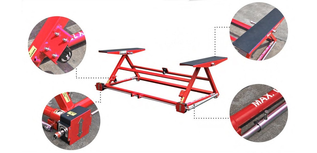 Mobiele mechanische autolift 3 T 570 mm MW Tools