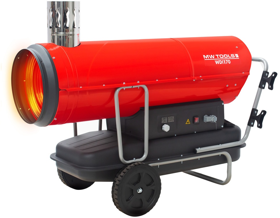 Indirecte dieselheater 30 kW - Met rookgasafvoer - Tot 1740 m³ MW Tools Indirecte dieselheater 30 kW - Met rookgasafvoer - Tot 1740 m³ MW Tools