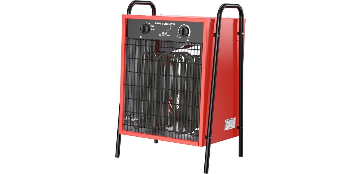 Industriële elektrische warmeluchtblazer 30 kW - 3x400 V - Tot 1300 m³ MW Tools