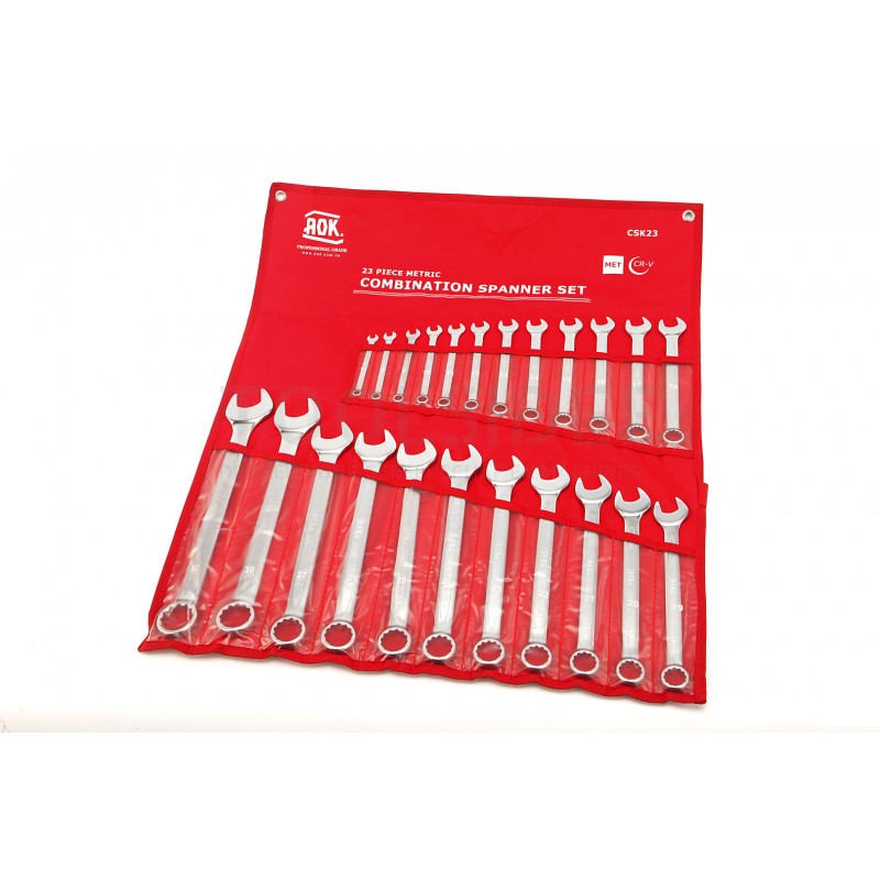 AOK 23-piece professional open-end wrench set 7 - 32 mm.