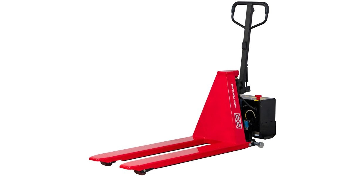 Elektrische palletwagen hoogheffer 1,5 T hoogte 800 mm accu 80Ah  MW Tools