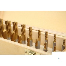 HBM 20 stykke HSS - Tinnbelagt fresesett Modell 1 HBM 20 stykke HSS - Tinnbelagt fresesett Modell 1