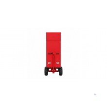 Gereedschapswagen trailer 8 laden rood "trolley3" met topbox MW Tools