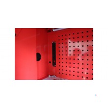 Gereedschapswagen trailer 8 laden rood "trolley3" met topbox MW Tools