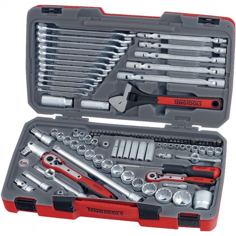 Kombisæt 1/4"-3/8"-1/2" 106 dele Teng Tools