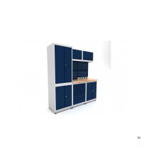 Industriële werkbank 1860 mm PRACO M T01- Massief beukenhouten werkblad - Laden, kast en LED-verlichting MW Tools Industriële werkbank 1860 mm PRACO M T01- Massief beukenhouten werkblad - Laden, kast en LED-verlichting MW Tools