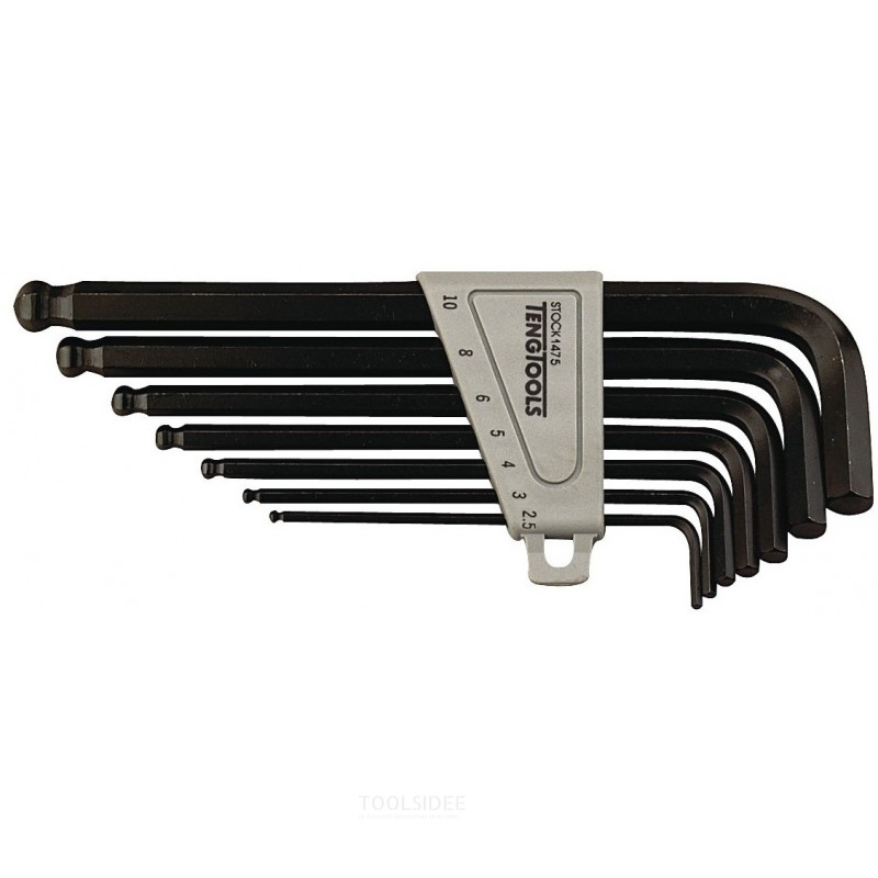 Allensleutelset bolkop 7dlg 1/8" tot 3/8" Teng Tools
