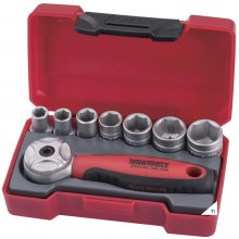 8-delige mini set doppen 1/4" Teng Tools