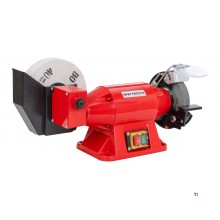 Nat- en droogslijpmachine slijpsteen ø 150 mm 2950 tpm witte slijpsteen ø 200 mm 134 tpm 520 W 230V MW-Tech