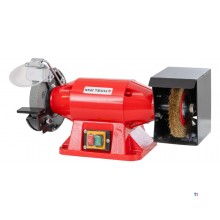 Combinatie slijpmachine met borstel dia. 150 mm 2950 tpm 520 W 230V asgat 32 mm inclusief slijpsteen en borstel MW-Tech