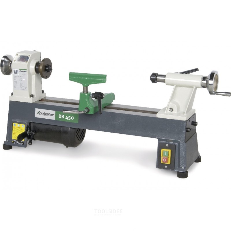 Houtdraaibank max. draaidiameter 254 mm centerlengte 450 mm 0,37 kW 230V 5 snelheden Holzstar Houtdraaibank max. draaidiameter 254 mm centerlengte 450 mm 0,37 kW 230V 5 snelheden Holzstar