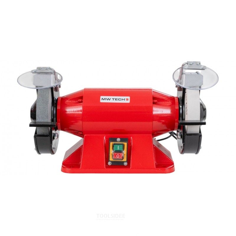 Dubbele slijpmachine dia. 200 mm 2950 tpm 900 W 230V asgat 32 mm inclusief twee slijpstenen MW-Tech