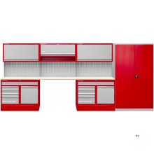 Werkplaatsmeubilair 4,4M met kast MW Tools Werkplaatsmeubilair 4,4M met kast MW Tools