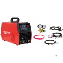 AC/DC TIG lasinverter 200 A voor het lassen in TIG AC, DC, PULSE TIG, en elektrode MMA. MW Tools