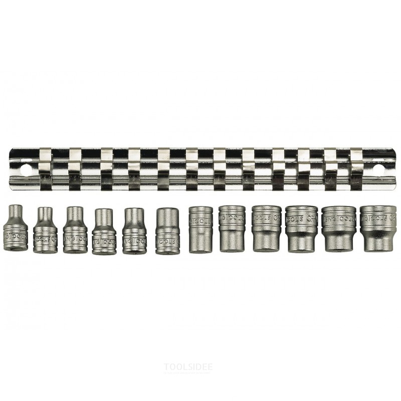 Doppenset op rail 1/4 4-13mm 12 dlg  Teng Tools