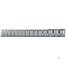 Doppenset op rail 1/2" 15 dlg Teng Tools Doppenset op rail 1/2" 15 dlg Teng Tools