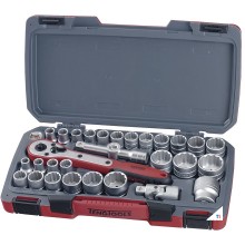 Doppenset 1/2" mm/AF 30 dlg Teng Tools
