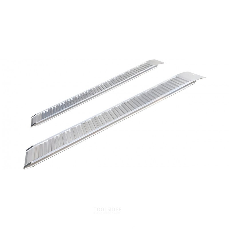 Sæt med faste aluminiumsramper 2000 kg 2000 x 320 mm brugbar bredde 260 mm MW Tools